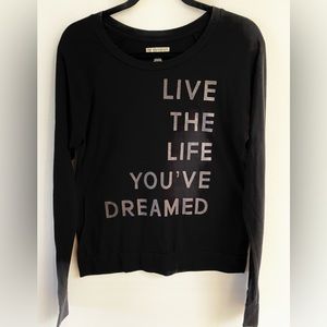 Forever 21 black long sleeve manifest t-shirt size medium